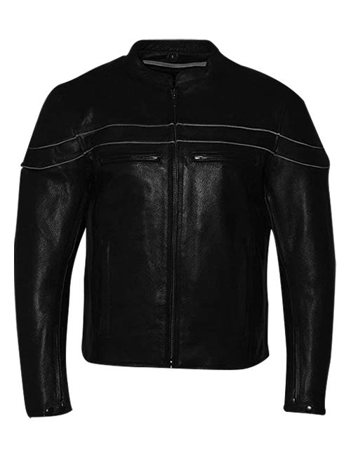 Crossover Vented Leather Jacket
